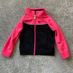 Nike Athletic Jacket‎ Coat 6-9 Months Hot Pink Black Classic Baby Girl